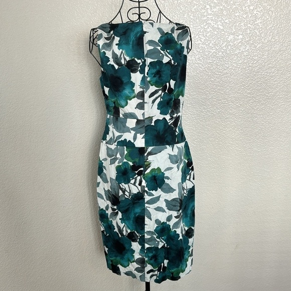 RALPH LAUREN FLORAL DRAGONFLY TURQUOISE DRESS Size 10 - Picture 3 of 4